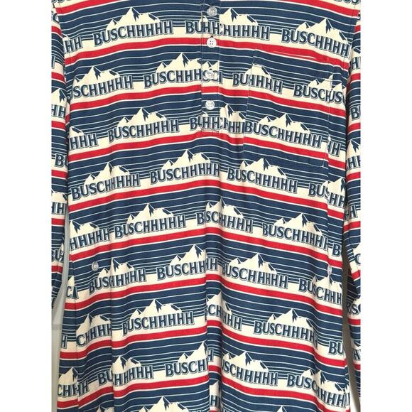 Shinesty Busch Beer Unisex Henley Top Size Small - Picture 4 of 6